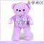 Beautiful bear purple color teddy bear plush toy with scarf