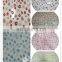 100% nylon and polyester hotel round table cloth with flocking flower design