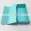 luxury cardboard box folding gift with green ribbon with magnet close