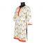 FLOWER PRINTED CREAM AND ORANGE COMBINATION WITH GREEN PRINT LATEST FASHION DESIGN