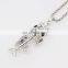 New Arrival Gold silver black color Fish Bone Pendant Necklace For Man