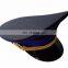navy blue color men's dress peak cap