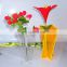 Customized style organic glass flower vase with holes