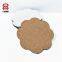 Flower shape custom cork MDF coaster