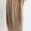 KHH Deep Curly Human Hair Wigs Highlight Brown/Blonde Brazilian Virgin Hair Wigs Pre Plucked Human Hair Lace Front Wigs