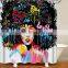 i@home digital printed custom made african queen shower curtain bathroom waterproof polyester