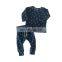 Warm long sleeve knitted kids sets waffle cotton toddler clothing