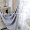 Wholesale modern solid ready made shading blinds blackout beige and grey color price linen fabric curtains for bedroom