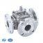 Flanged Carbon Steel Stainless Steel 3 Three Way Ball Valve With electric device