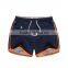 Custom soft feeling 88% polyester 12% spandex blue men sports shorts