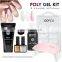 Nail Extension Poly Gel Set Manicure starter  Kit With UV Led Lamp Poly-gel for nail beauty school bar