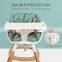 Adjustable Legs Baby Chair With Removable And Tray Baby High Chair Wooden High Chair for Baby Infants Toddlers