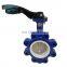 Bundor lug one stem nopin wafer butterfly valve  double wafer low pressure butterfly valve