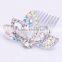 Women kids girl child tiara crown crystal Rhinestone coloful hair comb model FZZ-246 size 7*4.5