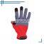 HANDLANDY Breathable Red Mechanic Working Leather Safety Touch Screen Vibration-Resistant Work Gloves For Light Duty Work