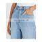 Light color rough jeans for women ripped high waist latest designer pants jeans