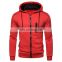 Wholesale customized jackets with zip hoodies winter windproof  velvet sports breathable cozy men's jacket