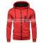 Wholesale customized jackets with zip hoodies winter windproof  velvet sports breathable cozy men's jacket