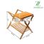 Natural Folding Luggage Rack with Storage Shelf, Bamboo Suitcase Luggage Stand for Bathroom Bedroom Living Room Guest Room