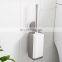 amazon hot sale wall mounted adhesive plastic toilet brush with holder