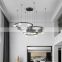Nordic living room luxury dining room bedroom showroom golden round ring light chandelier