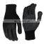 13G Nylon Seamless Knitted Black Household Cleaning Gloves Nylon Gloves With PVC Dots