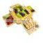 Bamboo Wood Charcuterie Magnetic 4 Slide-Out Drawers Cheese Board Set With Ceramic Bowls And Cutlery Knife