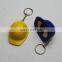 Plastic Bottle Opener Keychain with Safety Helmet Shape,wholesale low price high quality bottle opener