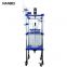 Mini Lab Jacketed Glass Reactor High Borosilicate Reaction Vessel