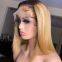 Short Ombre Honey Blonde Bob Wig With Baby Hair Dark Brown Straight Human Hair Wigs Lace Front 1b27 Brown Wigs For Black Women