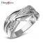 New Product 2017 Cubic Zirconia Hong Kong Factory 2-Tone Plated Wedding Band Ring