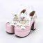 2015 new Lolita style pink round head ladies lolita shoes