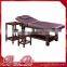 Dark Brown Physical Wooden Ceragem Massage Bed Practical Facial Spa Bed with Table