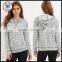 Autumn Lightweight Heathered Knit Pullover Hoodies with Front Pocket