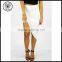 Women White Wrap Skirt with Twisted and Draped High Low Hem