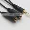 3.5mm Male- Female Headphone Earphone Splitter Cable Audio AUX Cable with Volume Control