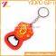High quality 2D soft pvc keychain, Custom advertising bottle opener pvc key ring for sale