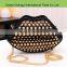 Factory price solid color lips pattern tactical pu chain shoulder bag