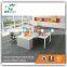 Practical promotional circular 4 people office computer desk LBGD-09