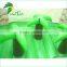 small size inflatable frost shape green slide , inflatable 2 lines water slides