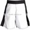 Black and White Mma Satin Muay Thai Shorts,Sublimation Short, Fight Short, Mma Gear, Boxing Short, Customized MMA Short Style-07