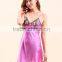 New design 100% silk sexy women pajama nightgown