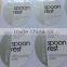 Art paper OEM self adhesive barcode label sticker hangtag with glossy lamination finishing