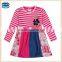 (H6086) 2-6y cheap apparel stock nova kids wear frocks baby girls stripe dresses fashion designs baby spring dresses