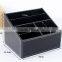 Manufactory direct supply pu/genuine leather customer desk storage box, pen holder with customer design