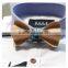 wholesale handmade mens fancy wooden bow tie with a gift box