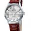 cheap price watch Elegant white dial leather watch for women/small MOQ watch