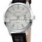 SKONE 9127 stainless steel back calendar classic leather watches
