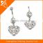 BR01716 crystal belly button rings , dangle dream catcher belly ring