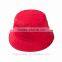 Red Flat Embroidered Cotton Bucket Cap